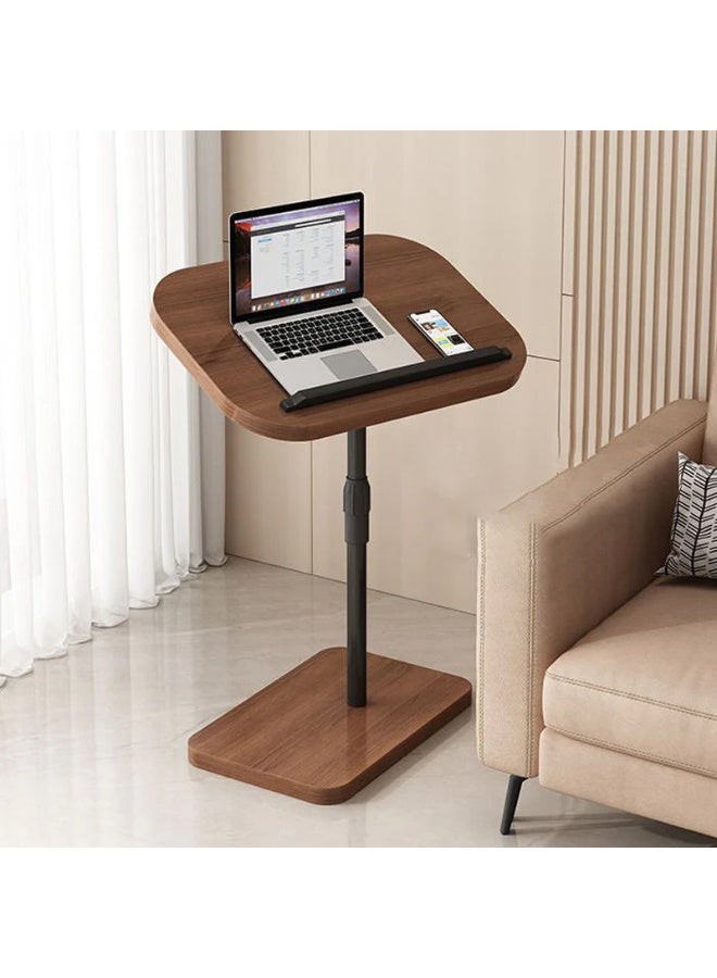 Multi-Functional Adjustable Side Table for Sofa and Bed, Wooden Top Laptop Desk with Stable Base, 60–90cm Height Adjustment for Comfortable Work, Study and Leisure